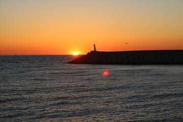 sunset over the sea