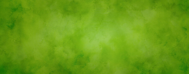 Earthy Splatter And Paint Blotches Happy Vibrant Green with Olive Drab Colors Banner Abstract Background Texture Concept For Artwork