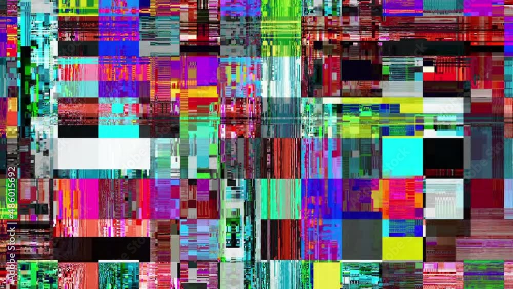 Aufkleber looping video interference footage. imitation of a datamoshing video.