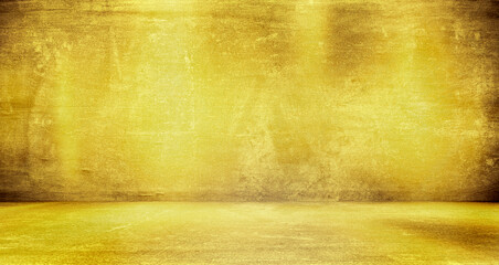 empty room interior abstract background, black and yellow texture