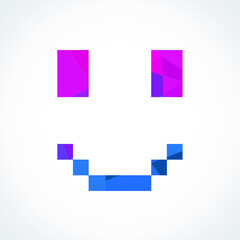 color pixel shape smile face