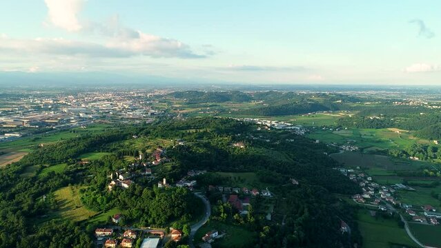 Colli Berici - Landscape - Vicenza, Veneto, Italy - Drone 