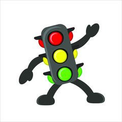 Cartoon traffic sign vector illustration