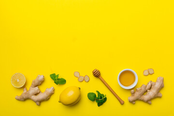 Natural cold and flu home remedies. Natural ingredients for immunity stimulation and viruses...