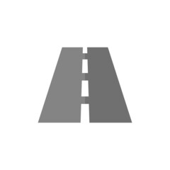 Road grey flat vector icon