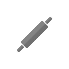 Rolling pin grey flat vector icon