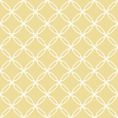 Seamless vector ornament in arabian style. Geometric abstract background. Golden and white grill with pattern for wallpapers and backgrounds