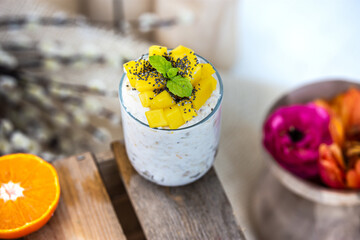 milk shake with mango and orange