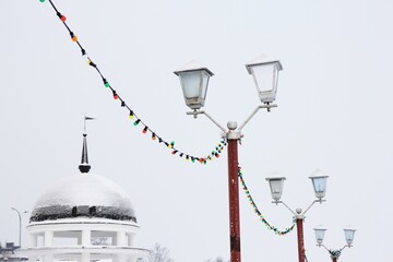 the lanterns are decorated