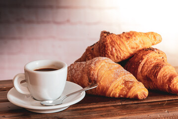 Caffe espresso e Croissant