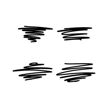 Ink brush stroke collection set