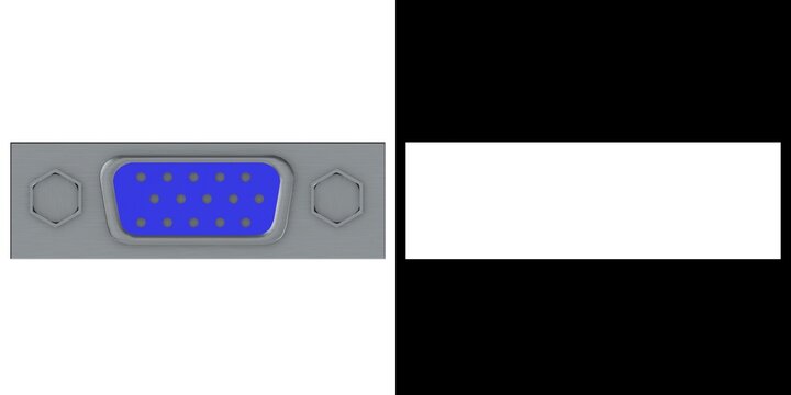 3D rendering illustration of a vga female connector