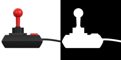 3D rendering illustration of a vintage joystick © Francesco Milanese