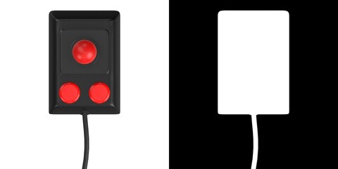 3D rendering illustration of a vintage joystick © Francesco Milanese