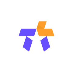 Star Shape with T letter, Talent Agency Logo Design Vector