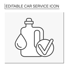  Petrol line icon. Quality petrol for cars. Car service concept. Isolated vector illustration. Editable stroke