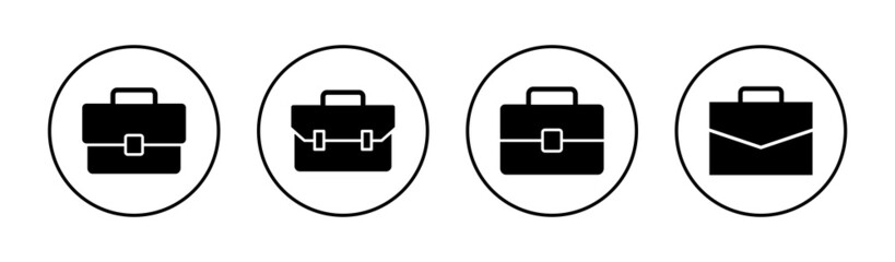 Briefcase icons set. suitcase sign and symbol. luggage symbol. - obrazy, fototapety, plakaty