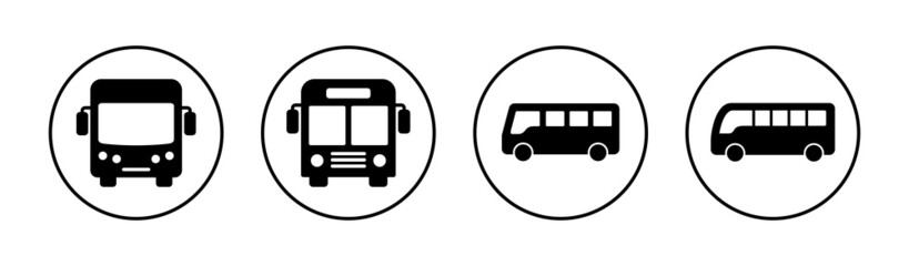 Bus icons set. bus sign and symbol