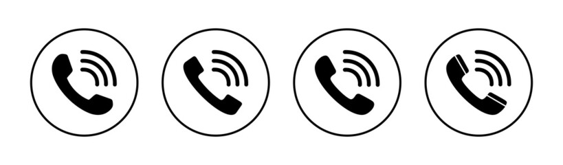Call icons set. telephone sign and symbol. phone icon. contact us
