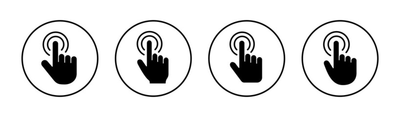 Hand cursor icons set. cursor sign and symbol. hand cursor icon clik
