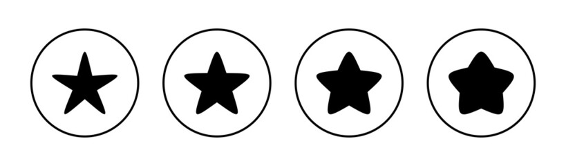 Star Icons set. rating sign and symbol. favourite star icon