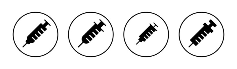 Syringe icons set. injection sign and symbol.vaccine icon