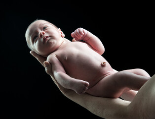 Fototapeta premium Adorable beautiful newborn baby. High quality photo