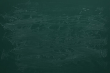 Dirty green chalkboard as background. School equipment