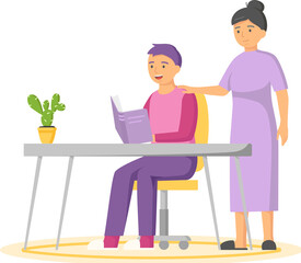 Reading people flat character set with books magazines literature isolated vector illustration. Young male and female readers dressed in trendy clothes relaxing at home with books or textbooks