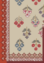 multi colored decorated hand drawn rendered traced embraided ornamental all over base background repeat pattern geometrical texture border ethnic tribal creative design