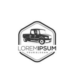 Obraz premium retro car icon logo design silhouette