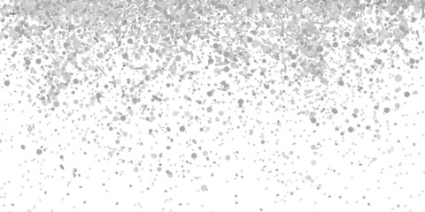 Fototapeta na wymiar Confetti on isolated white background. Geometric texture with glitters. Image for banners, posters and flyers. Greeting cards. Black and white illustration
