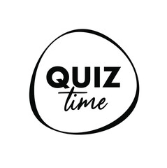 quiz time with cool font	