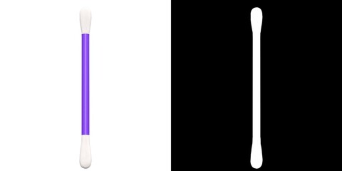 3D rendering illustration of a stylized cotton swab
