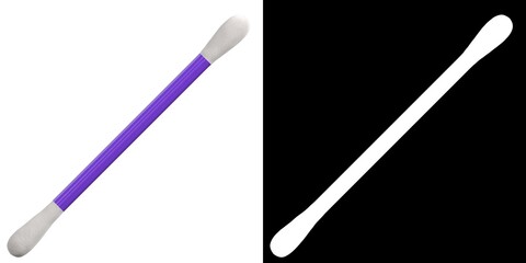 3D rendering illustration of a stylized cotton swab
