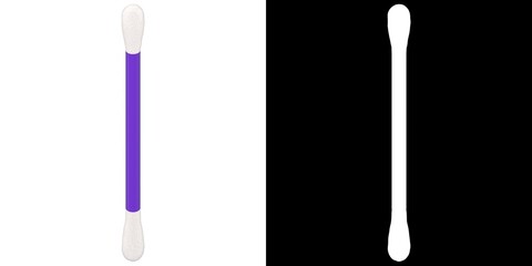 3D rendering illustration of a stylized cotton swab
