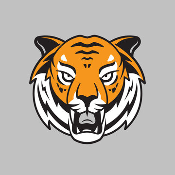 Bengali Tiger Head Vector Illustration