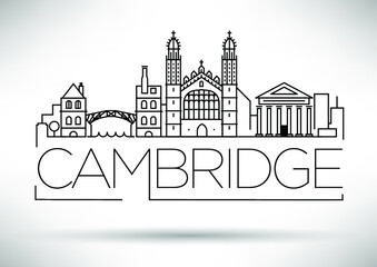 Minimal Cambridge City Skyline