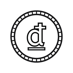 Obraz premium Vietnam's currency symbol coin . 