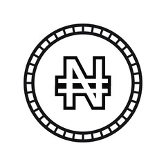 Nigeria currency symbol coin .	

