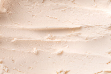 Texture surface of vanilla ice cream. Background of  ice cream close up.