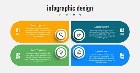 Infographic design for business concept. .can be used for workflow layout, diagram, annual report, web design.Creative banner, label vector