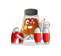 pepper powder future robot vector. cartoon character