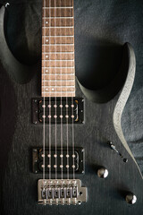 Fototapeta premium close up of a guitar, blurred focus