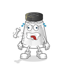 salt shaker burp mascot. cartoon vector