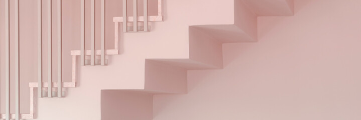 Fototapeta premium pink stairs, shadows, up direction