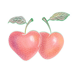 Apple in the shape of heart