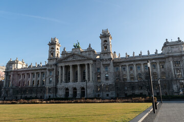 Fototapeta premium Ethnographic Museum building on Kossuth square in Budapest, Hungary