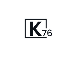 K76, 76K Initial letter logo