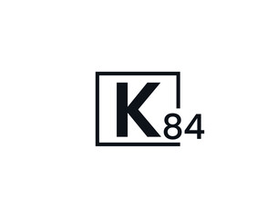 Obraz premium K84, 84K Initial letter logo